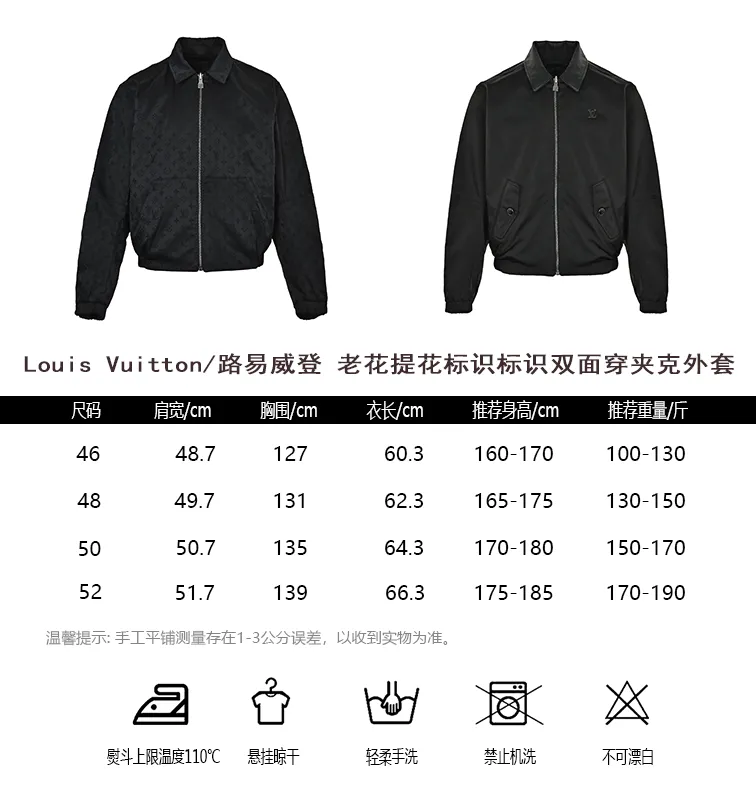 Louis Vuitton/Louis Vuitton old flower jacquard logo logo reversible jacket